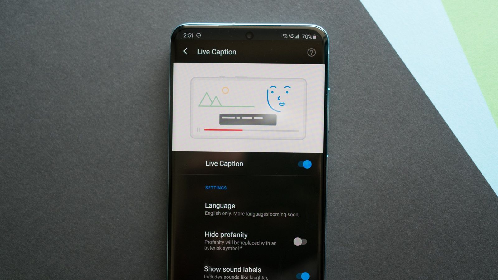 How to turn on Live Caption on the Galaxy S20