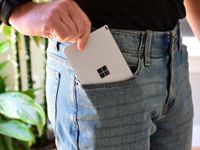 Surface Duo may be wide, but it's not too big for your front pocket