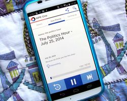 Public radio app with functionality to match