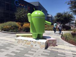 Here's the Android Nougat statue at the Googleplex!