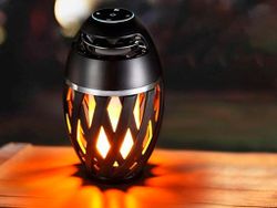 Stream music with a light-up Tiki Torch Bluetooth speaker on sale for $25