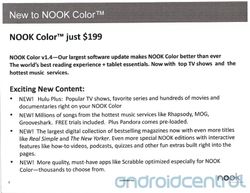 Nook Color dropping to $199; new software update brings Hulu Plus, music