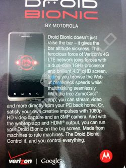 Droid Bionic features, specs and more leak out ... again