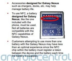 Secure tokens will cause issues with NFC and battery swapping on the Verizon Galaxy Nexus