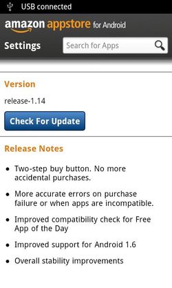 Amazon Appstore receives minor update -- compatibility fixes, two step purchasing