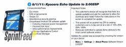 Kyocera Echo to get Gingerbread update August 1 says leaked Sprint playbook