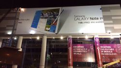 Samsung Pro edition tablets make an early appearance in this giant banner at CES