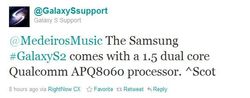 T-Mobile Galaxy S II processor outed by Galaxy S support Twitter account?