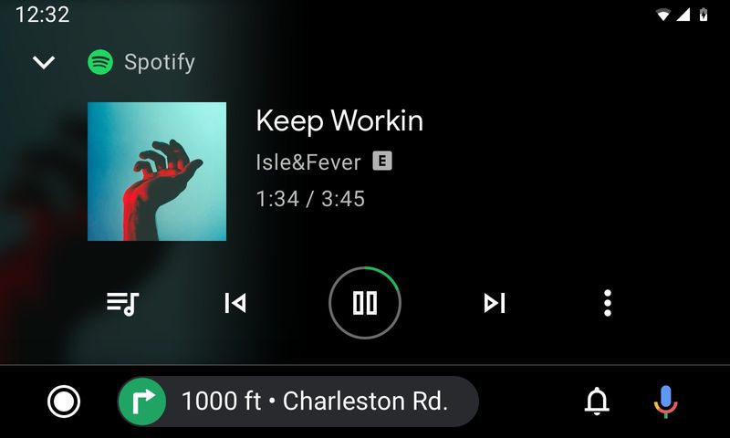 Android Auto Spotify interface