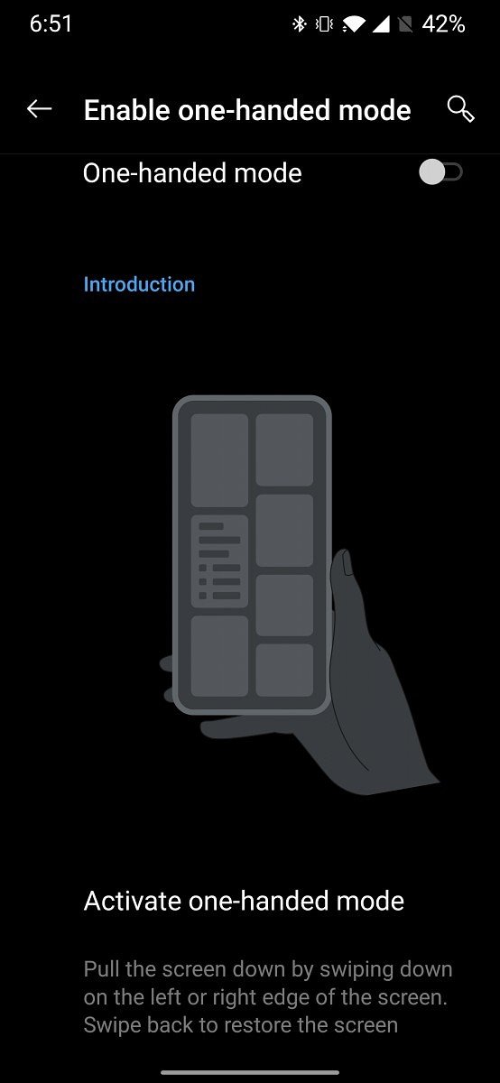 OnePlus 7 Pro Modalità a una mano