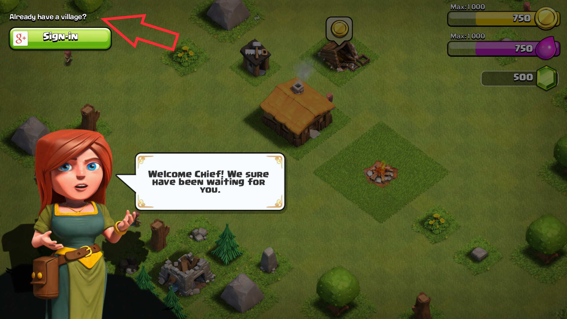 clash of clans first version gameplay