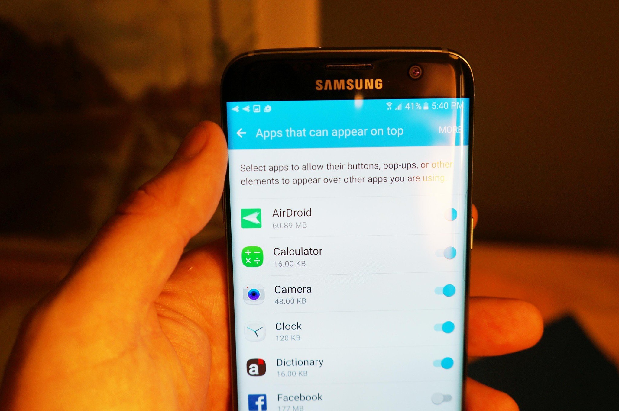 How to turn off screen overlay on Samsung Galaxy S7 ...