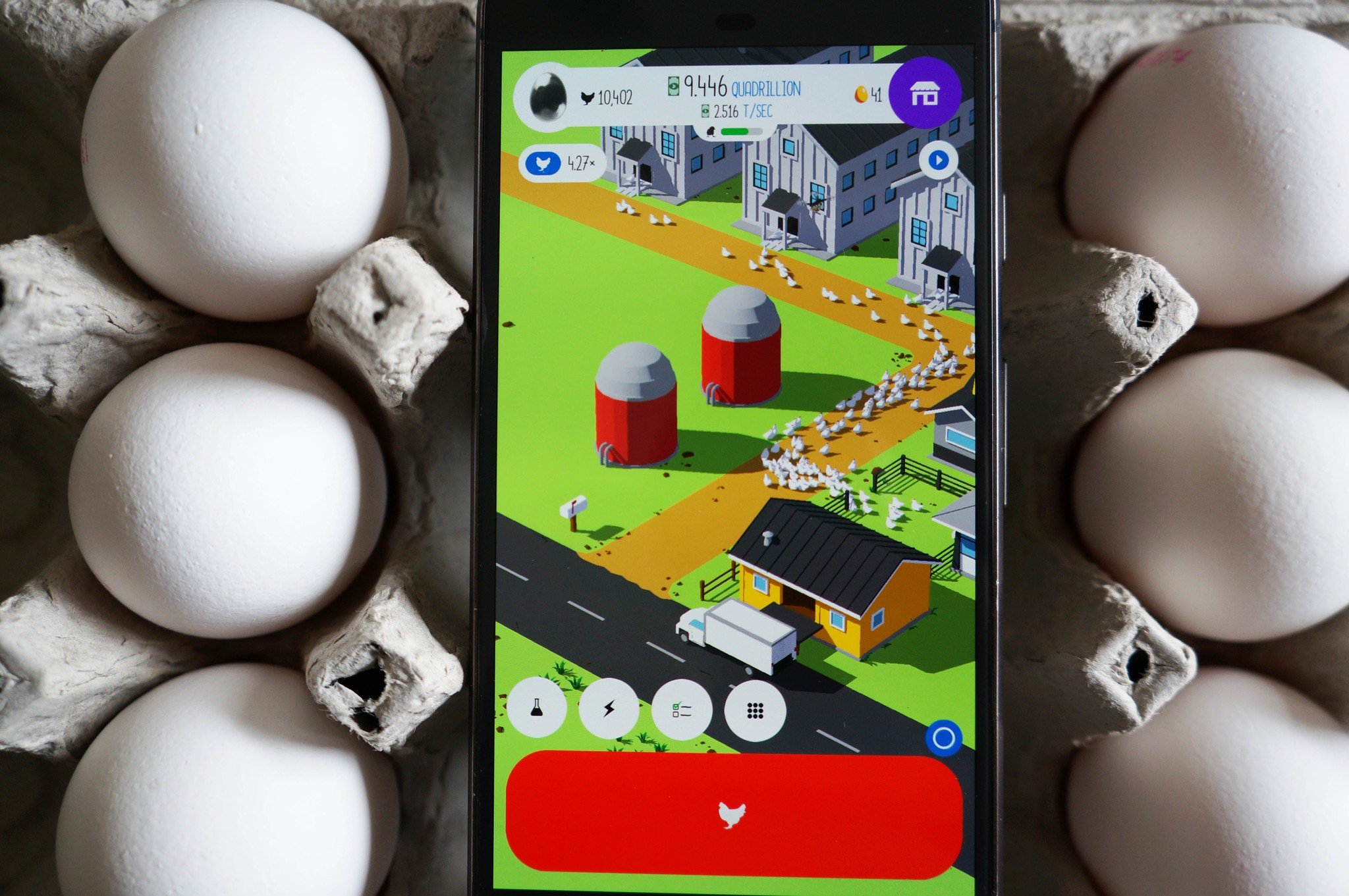 what does hold to research do in egg inc