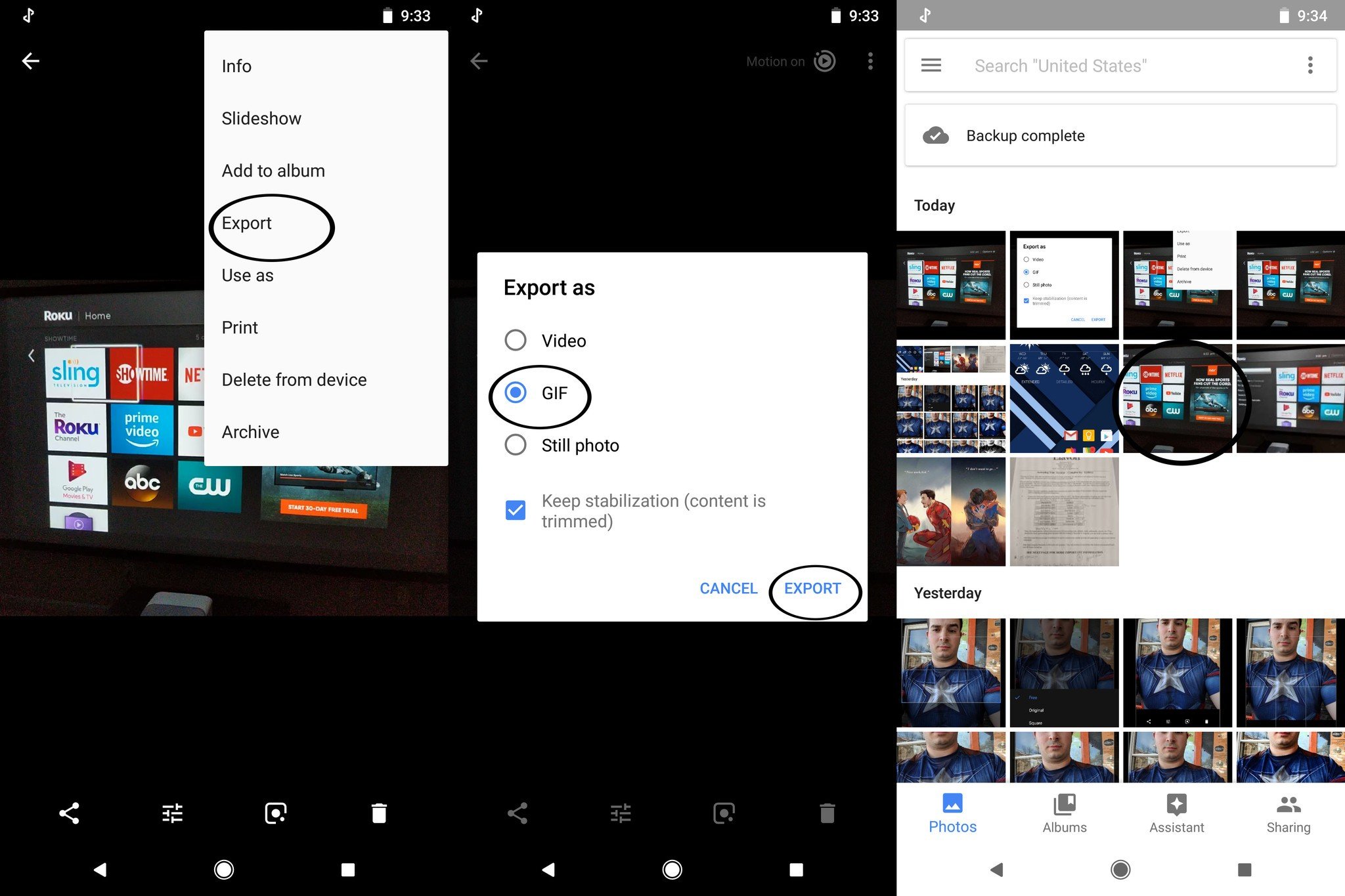 How To Export A Gif From A Motion Photo In Google Photos Android