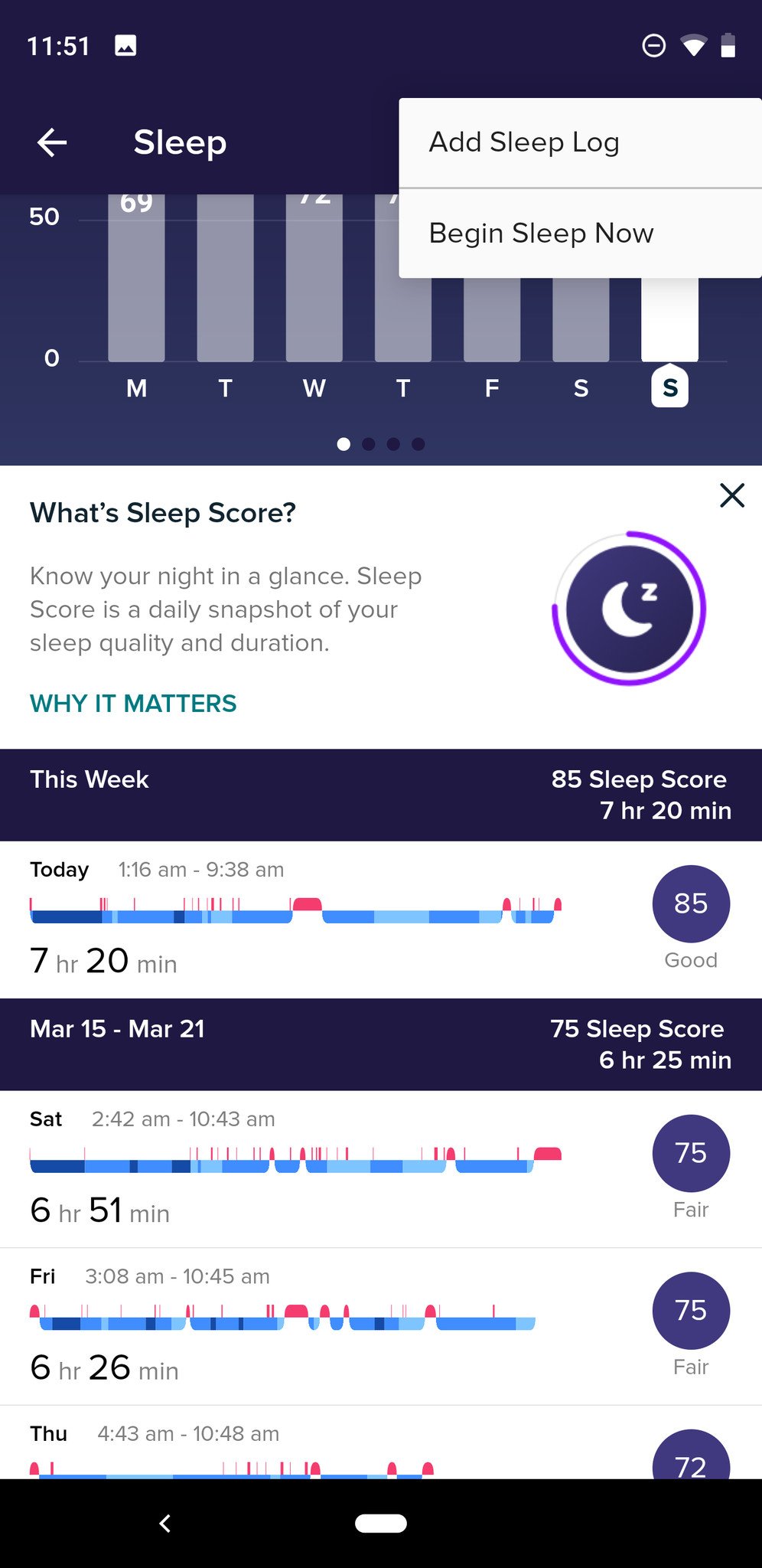 fitbit versa 2 sleep as android
