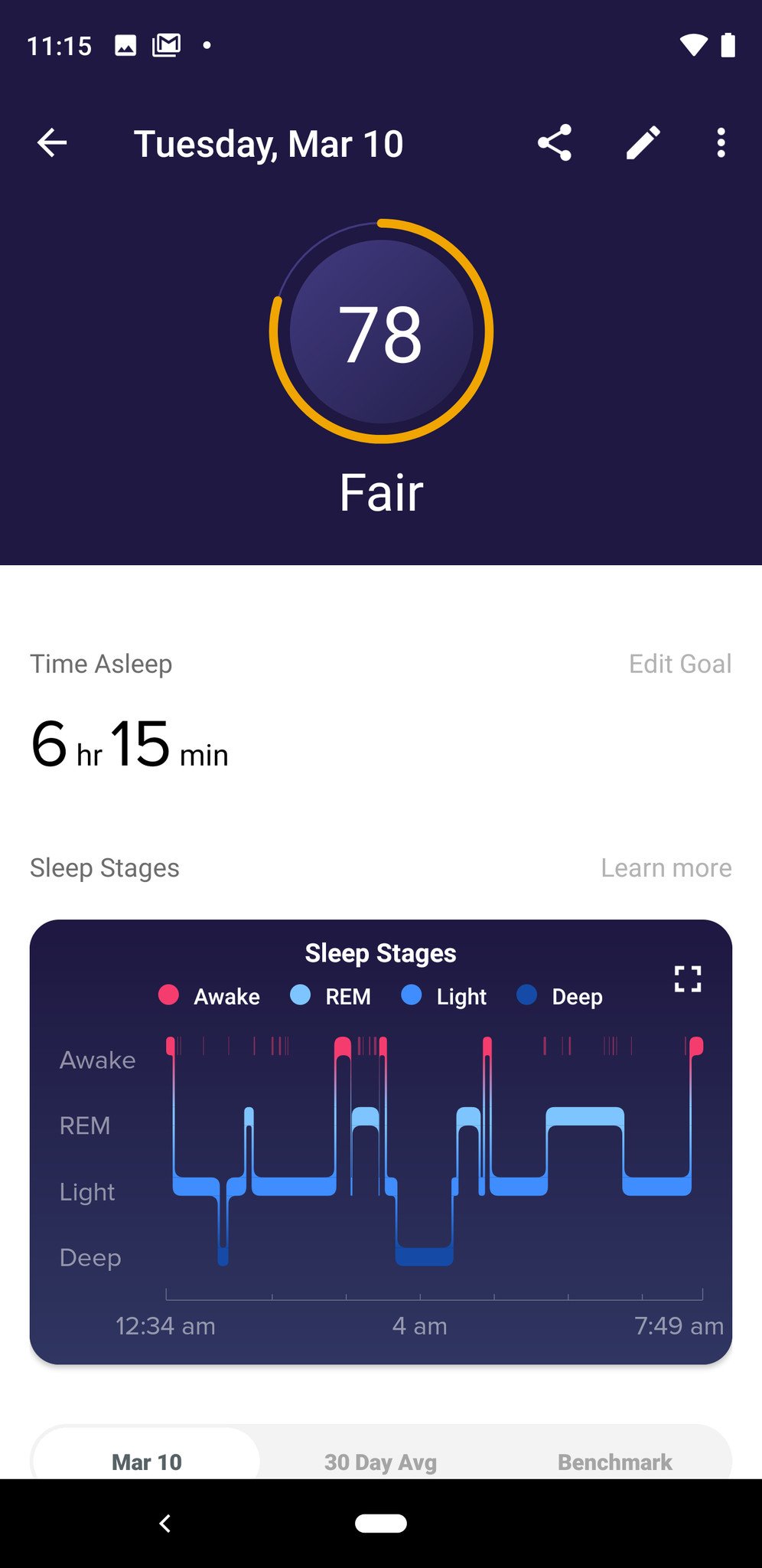 charge 4 sleep tracking