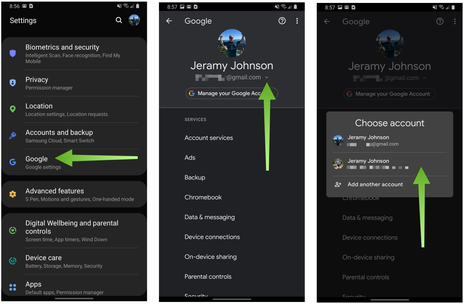 How to change my google account name on android phone How To Change Your Default Google Account Android Central