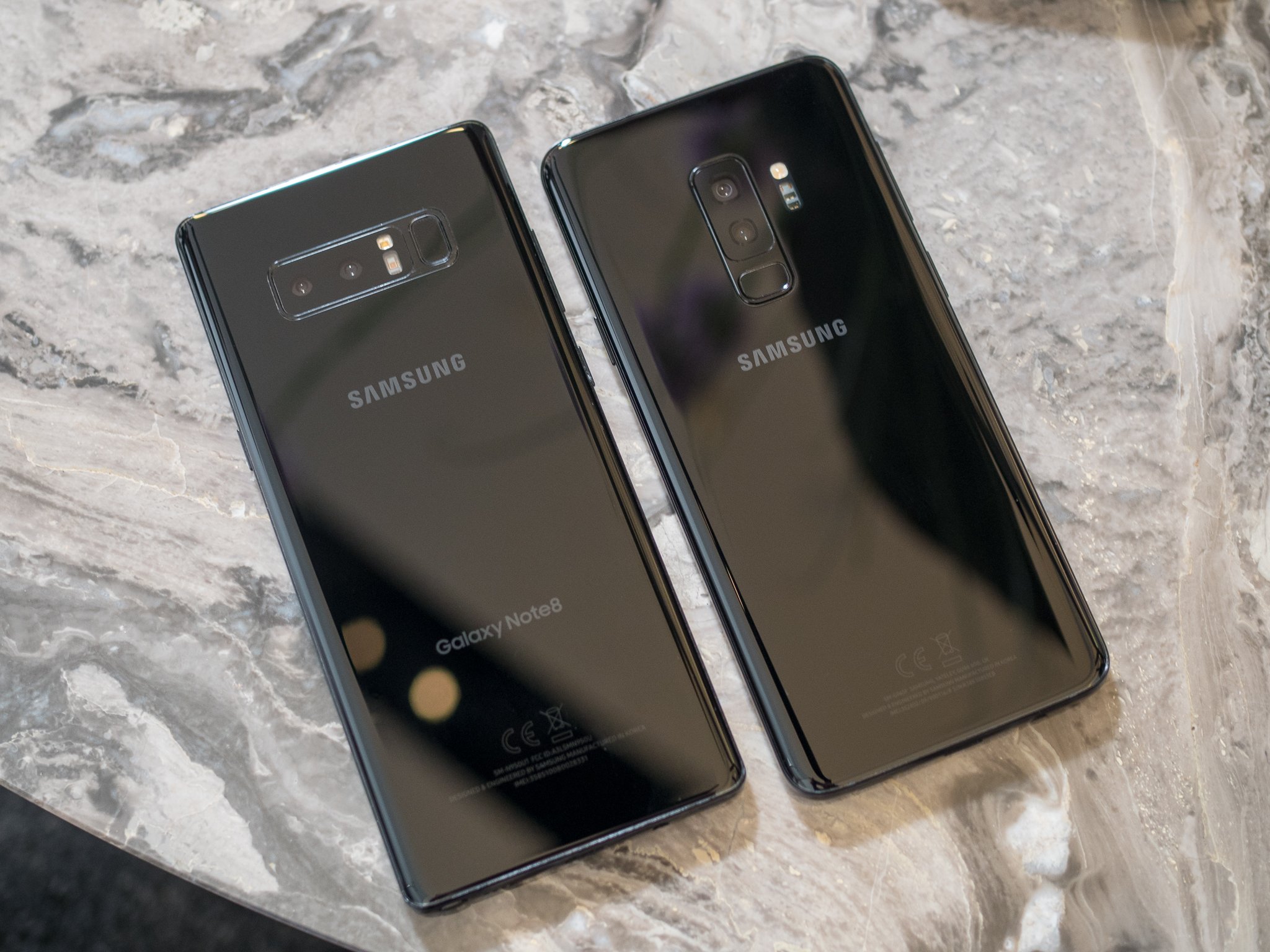 Samsung Galaxy Note 8 and Galaxy S9 